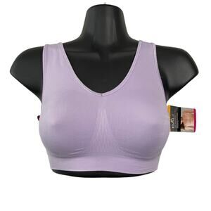 Bali Womens Size Small One Smooth U Wireless Seamless Pullover Bralette Purple